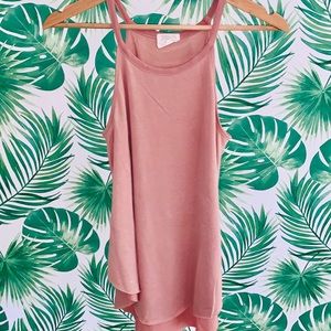 Mauve high neck tank